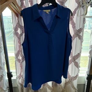 Dana Buchman Royal Blue Sleeveless Blouse
